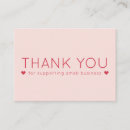 Search for thank you red business cards social media