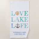 Search for lake beach towels Typography