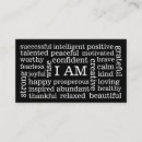 Search for affirmation business cards Law of attraction