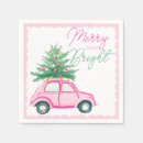 Search for pink christmas napkins Merry and bright