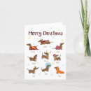 Search for dog puns holiday cards Dachshund through the snow