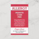 Search for allergy business cards Medical