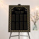 Search for art deco wedding seating charts Black and gold
