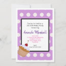 Search for cupcake birthday invitations Cherry on top