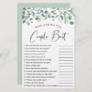 Search for who knows the couple best Watercolor