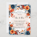 Search for blue and orange wedding invitations Navy