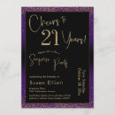 Search for purple 21st birthday invitations Glam