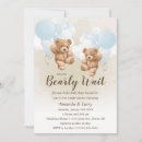 Search for teddy bear twin shower invitations We can bearly wait