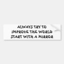 Search for mirror bumper stickers Funny