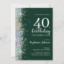 Search for emerald glitter invitations Elegant