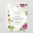 Search for purple and peach wedding invitations Flower