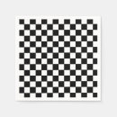 Search for black and white abstract napkins Checkered