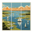 Search for chesapeake bay map art Vintage