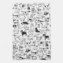 Search for dog kitchen towels Black and white