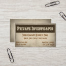 Search for detective business cards Investigator