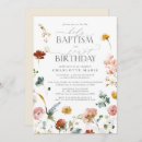 Search for 1st birthday baptism invitations Watercolor