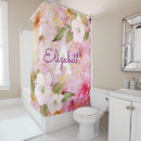 Search for vintage pink shower curtains Watercolor