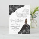 Search for black red gold masquerade party invitations Mis quince anos