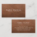 Search for leather texture business cards Rustic