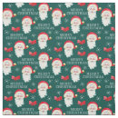 Search for retro christmas fabric Santa claus