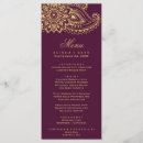 Search for purple and gold menus Bride
