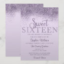 Search for glitter invitations Purple