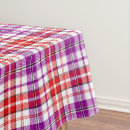 Search for purple plaid tablecloths Red