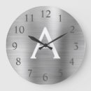 Search for stainless steel clocks Silver