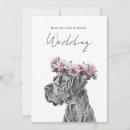 Search for dog wedding invitations Black and white