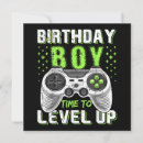 Search for level up birthday invitations Console