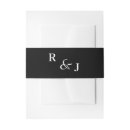Search for black wedding invitation belly bands Initials or monogram