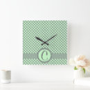 Search for mint green clocks Monogrammed