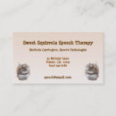 Search for speech therapy business cards Language