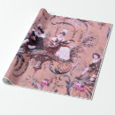 Search for vintage pink toile wrapping paper Antique