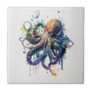 Search for octopus tiles Watercolor