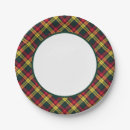 Search for green plaid pattern plates Tartan