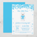 Search for polar bear birthday invitations Blue