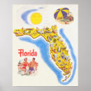 Search for vintage map of florida posters Travel