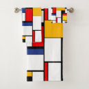 Search for modern geometric bath towels Mondrian