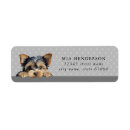 Search for yorkie return address labels Puppy