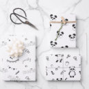 Search for panda wrapping paper Black and white