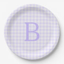 Search for purple gingham paper plates Pastel
