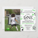 Search for soccer 1st birthday invitations Cute