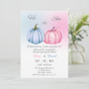 Search for pumpkin gender reveal invitations Pink or blue