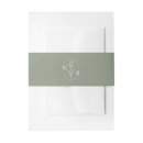 Search for sage invitation belly bands Simple minimalist