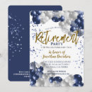 Search for blue gold retirement invitations Navy