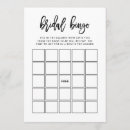 Search for bridal bingo invitations Black and white