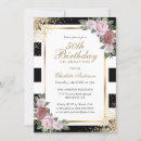 Search for pink and black 50th birthday invitations Floral