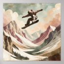 Search for snowy mountain posters Snowboarder