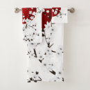 Search for black red white bath towels Flowers